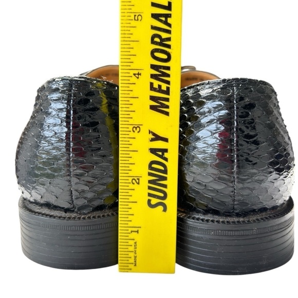 Giorgio Brutini Genuine Snakeskin Black Derby Dress Shoes Mens Size 11.5 Classic - Picture 5 of 16